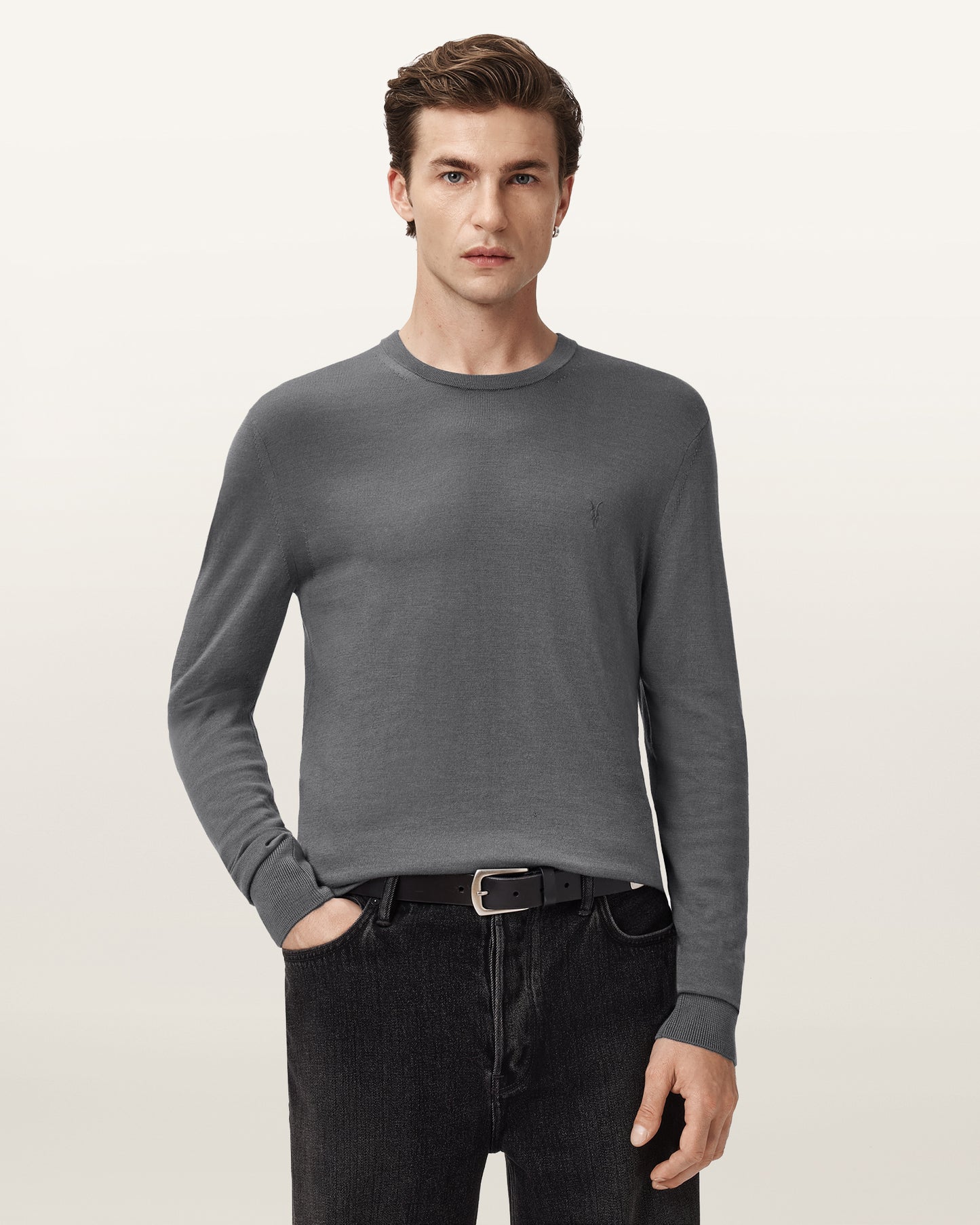 ASHER GREY Color Mode Merino Crew Knit from AllSaints