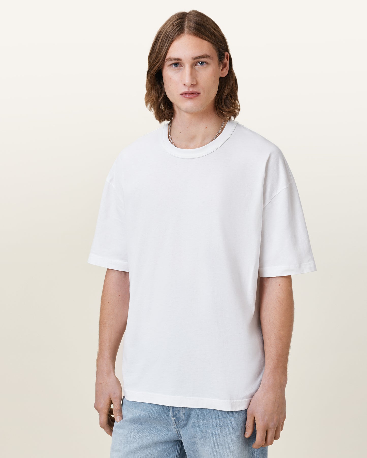 Chalk White Color Sonny SS Crew from AllSaints