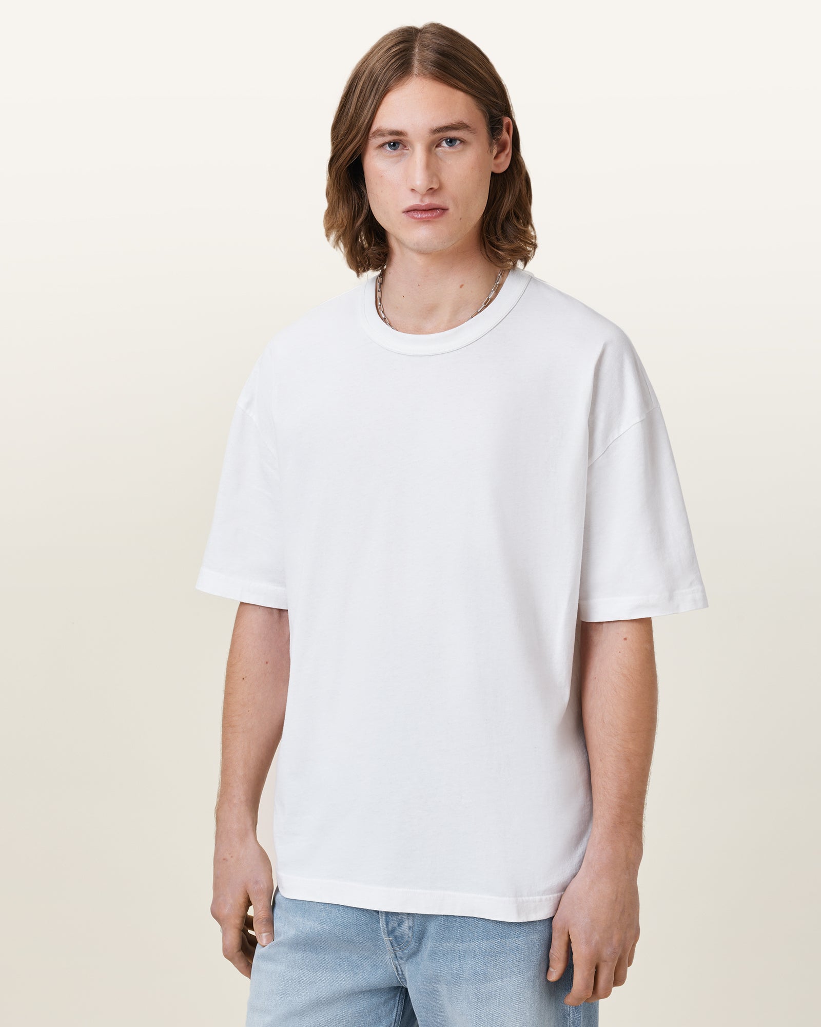 Chalk White Color Sonny SS Crew from AllSaints