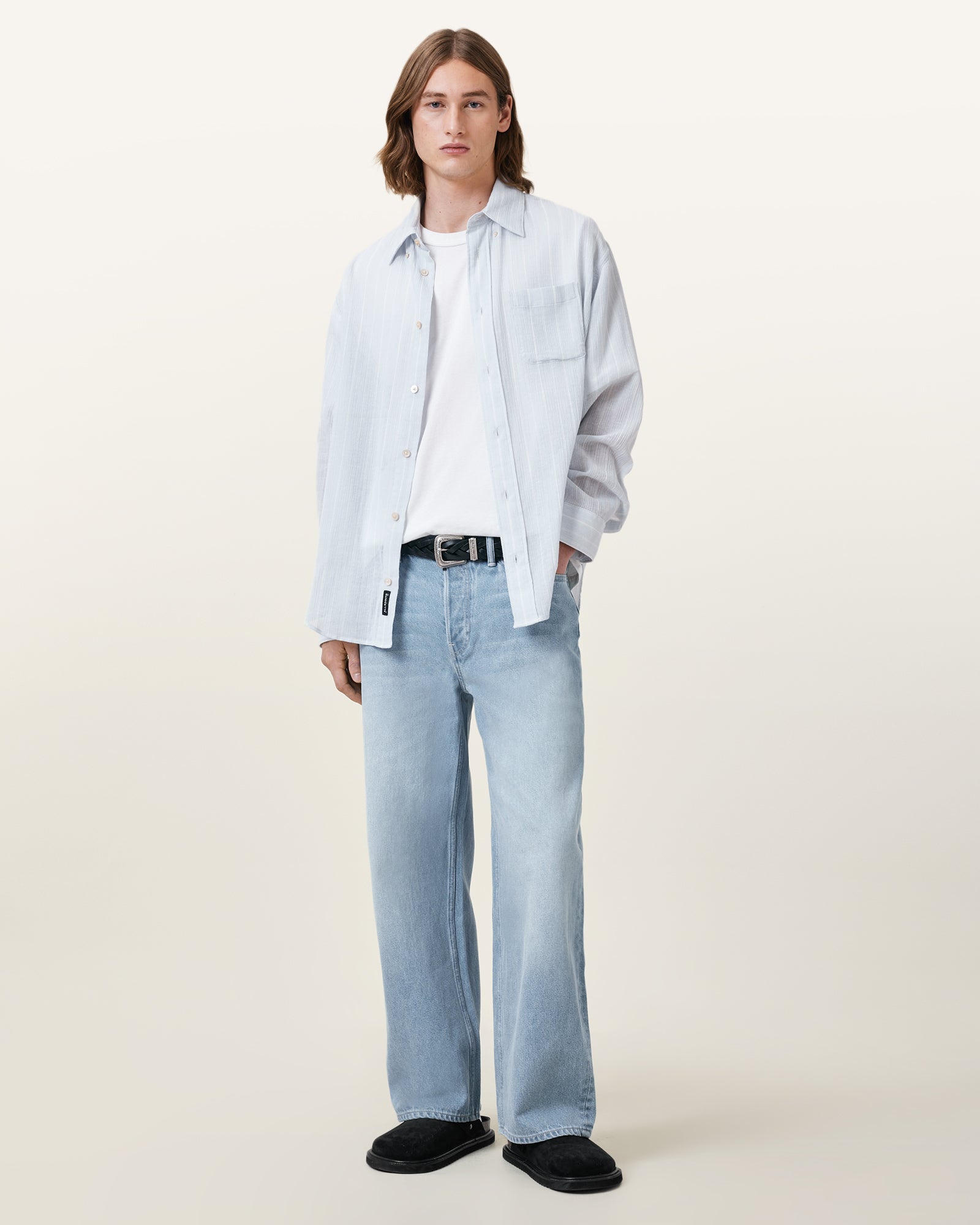 Chalk White Color Sonny SS Crew from AllSaints