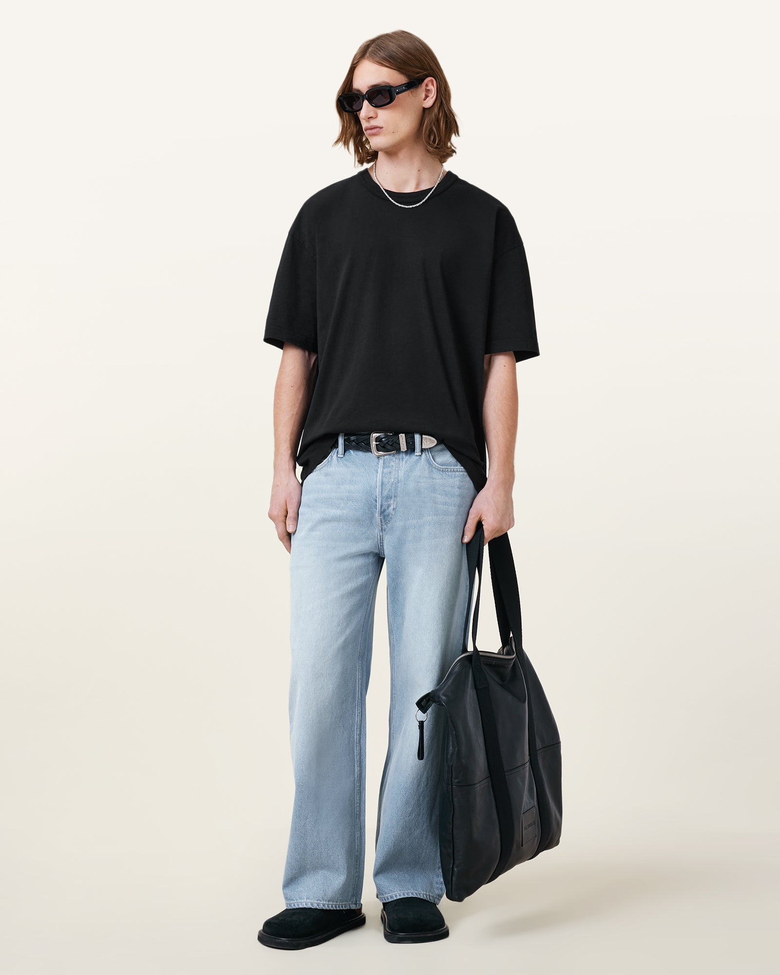 Jet Black Color Sonny SS Crew from AllSaints