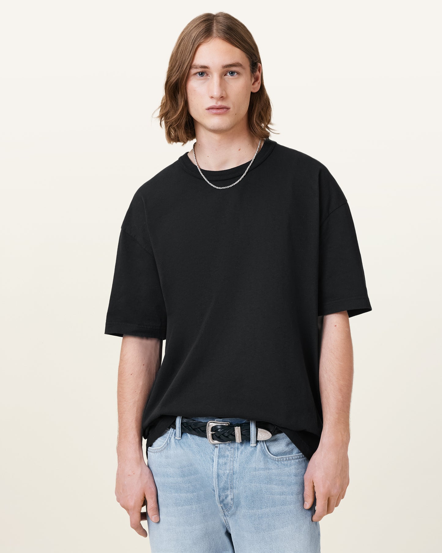 Jet Black Color Sonny SS Crew from AllSaints