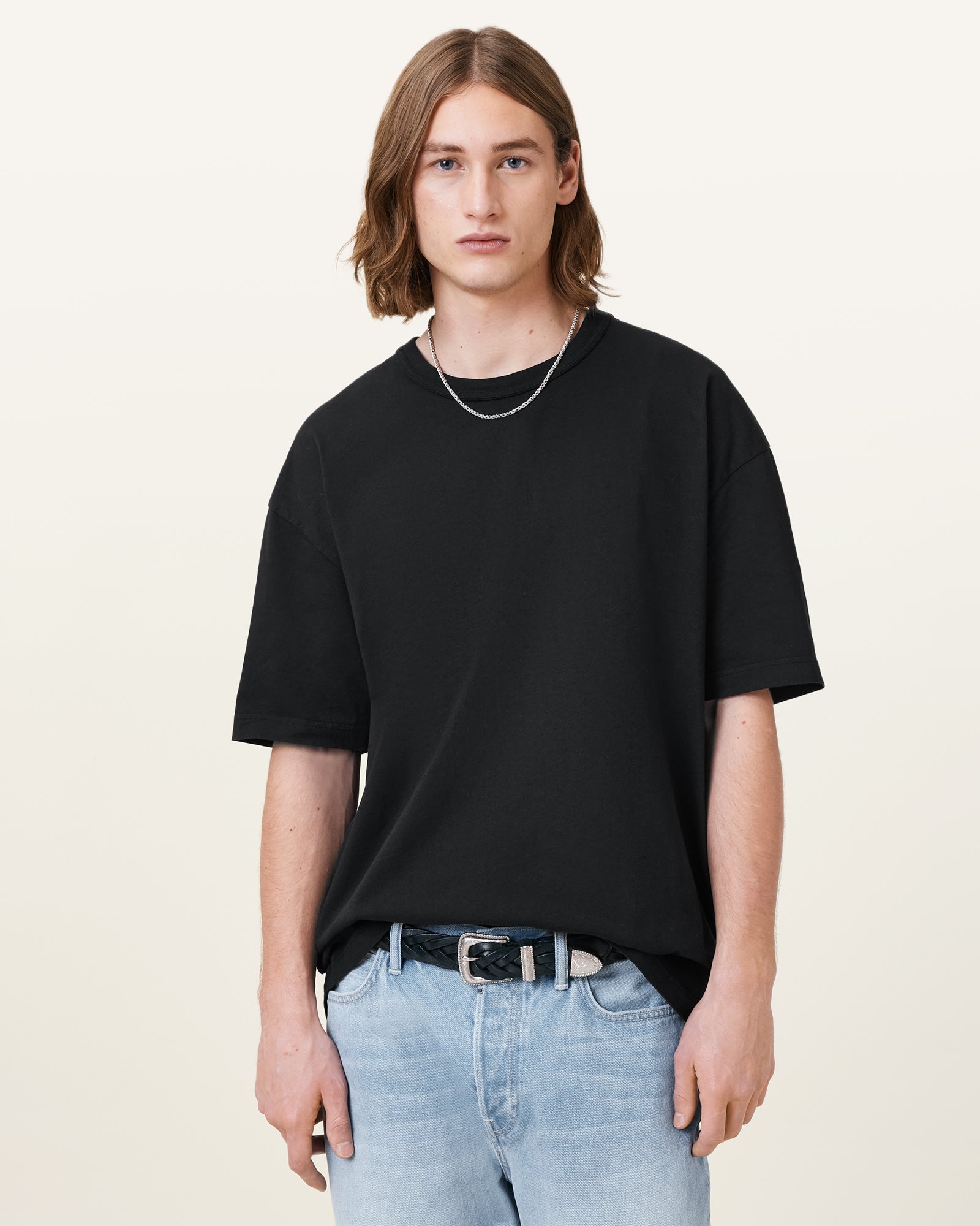 Jet Black Color Sonny SS Crew from AllSaints