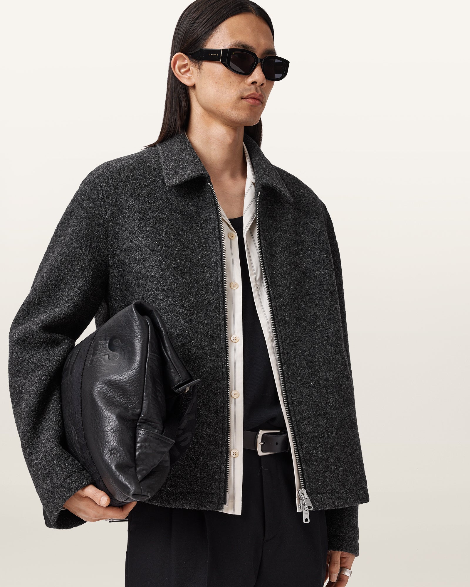 Charcoal Grey Color Celeste Jacket from AllSaints