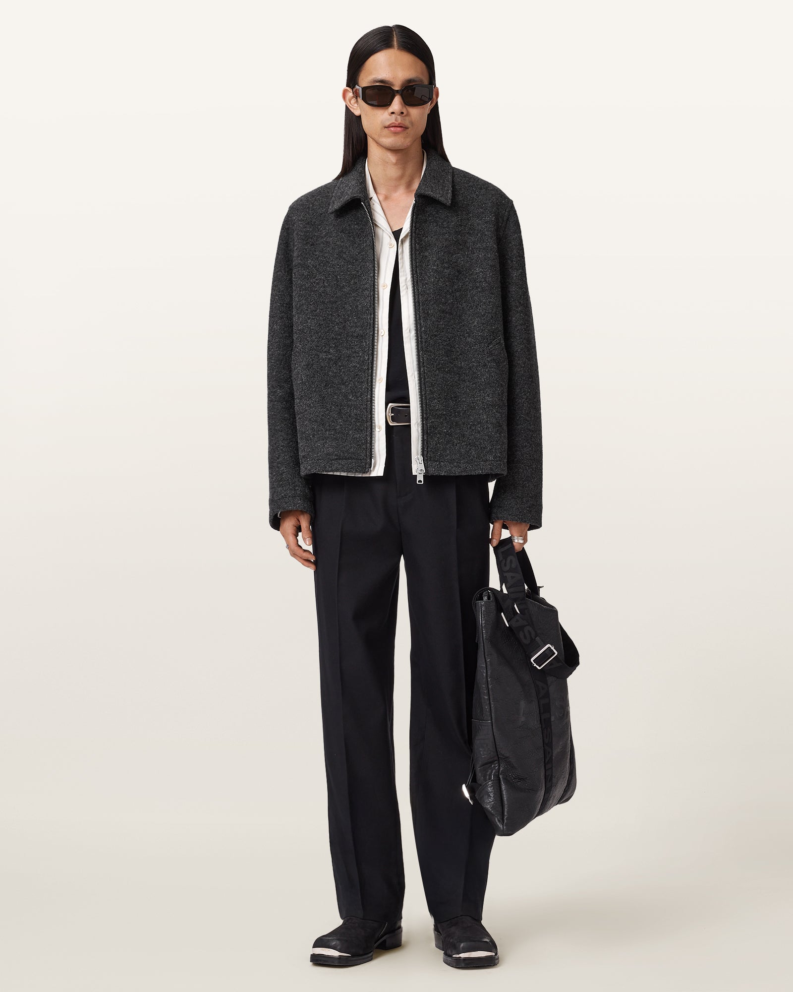 Charcoal Grey Color Celeste Jacket from AllSaints