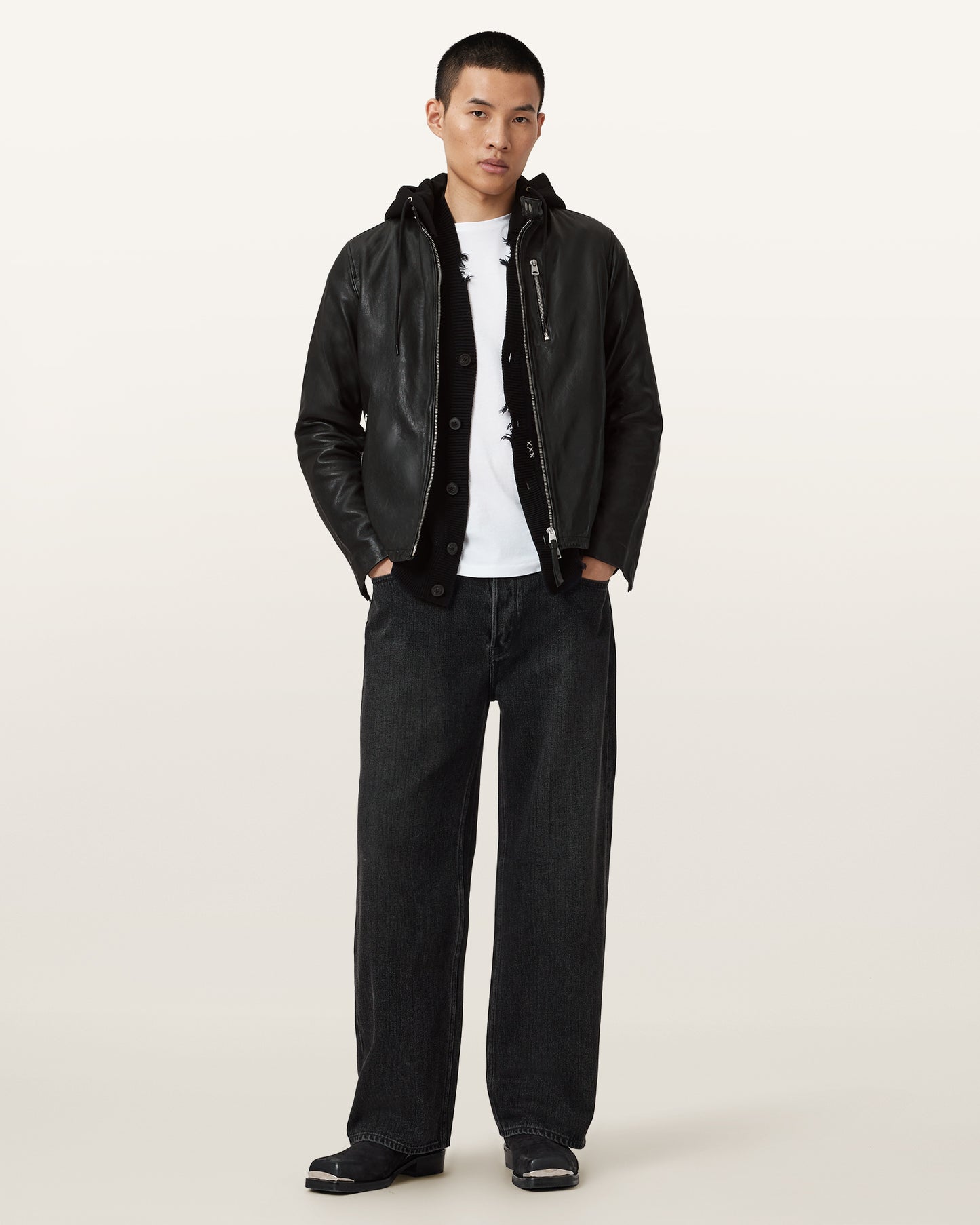 Black Color Ashton Leather Jacket from AllSaints
