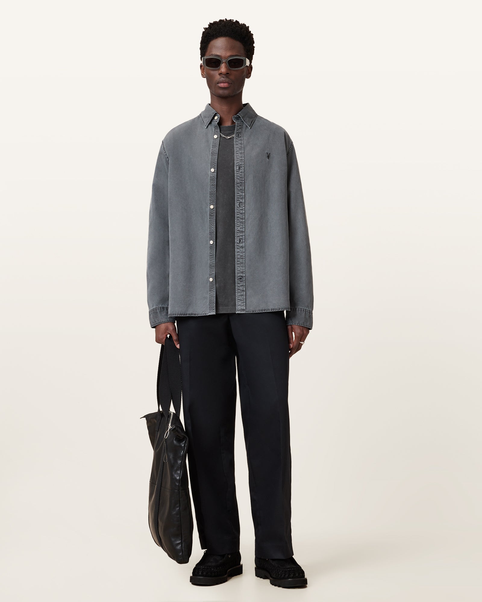 Washed Black Color Saka SS Crew from AllSaints