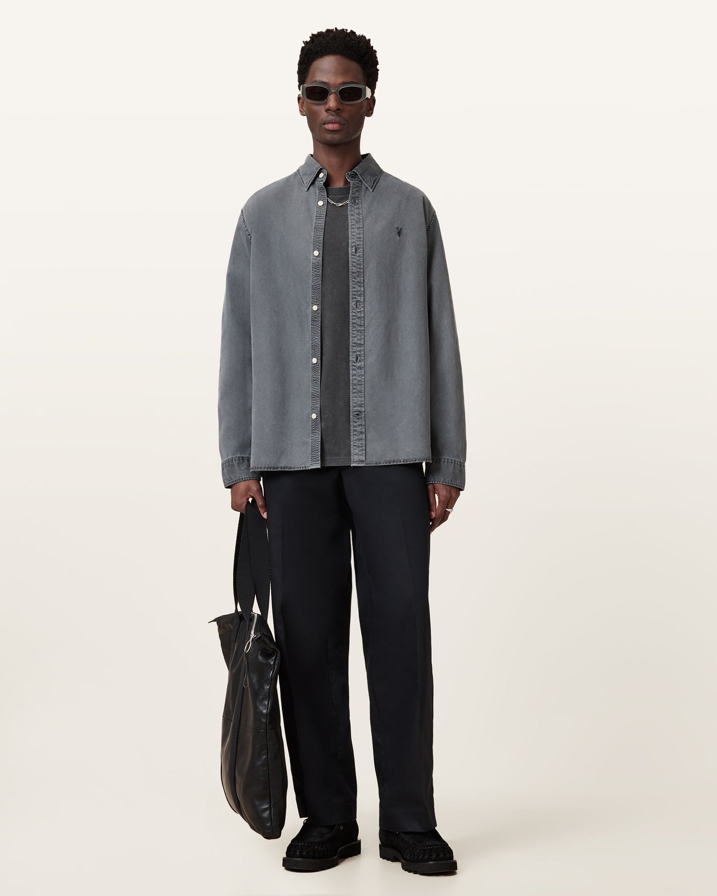 Washed Black Color Saka SS Crew from AllSaints