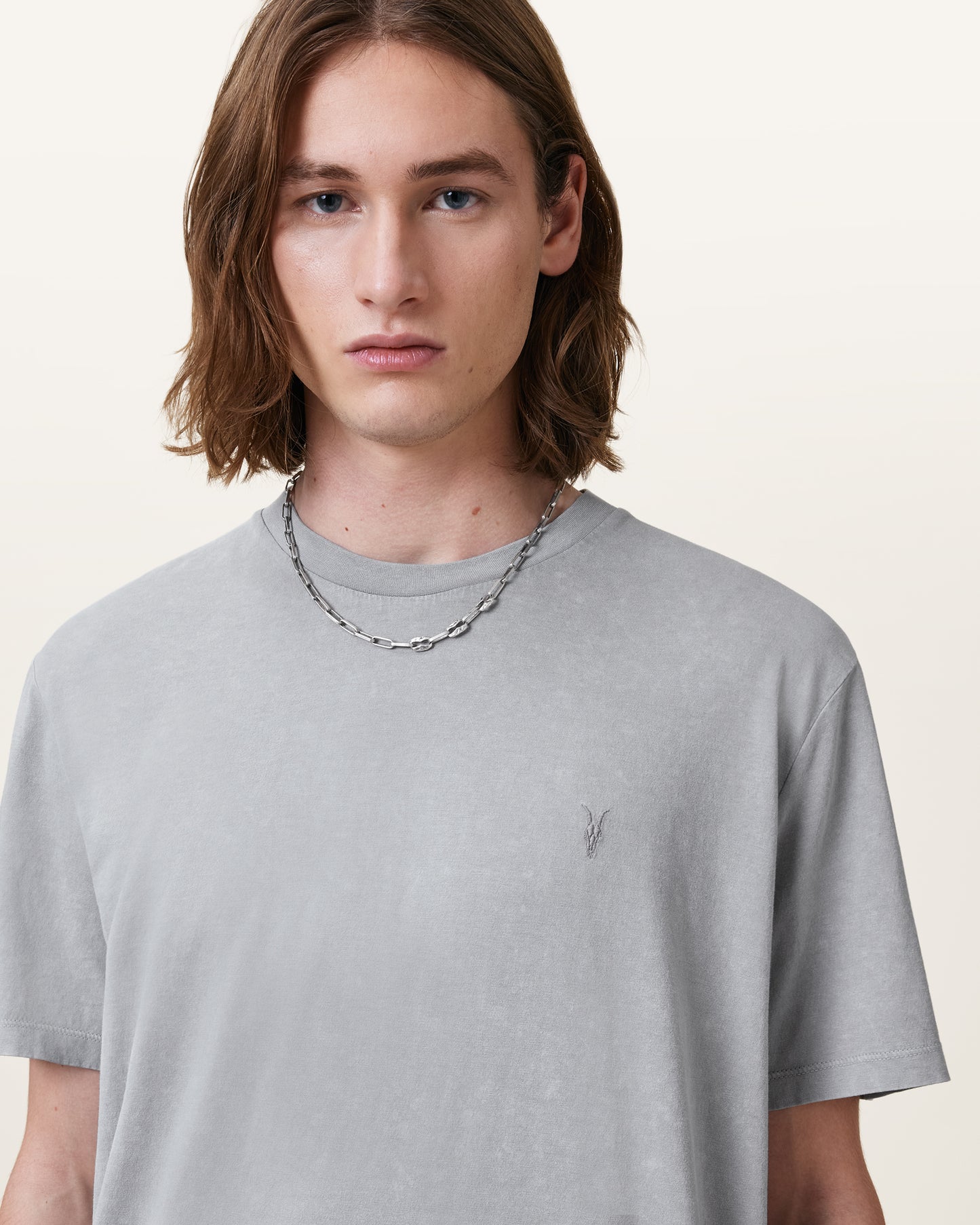 MACHINE GREY Color Saka SS Crew from AllSaints