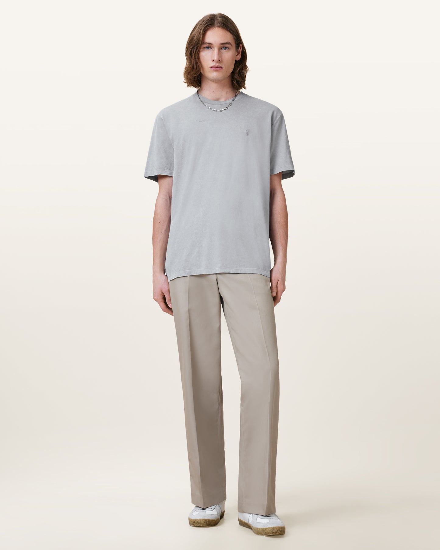 MACHINE GREY Color Saka SS Crew from AllSaints