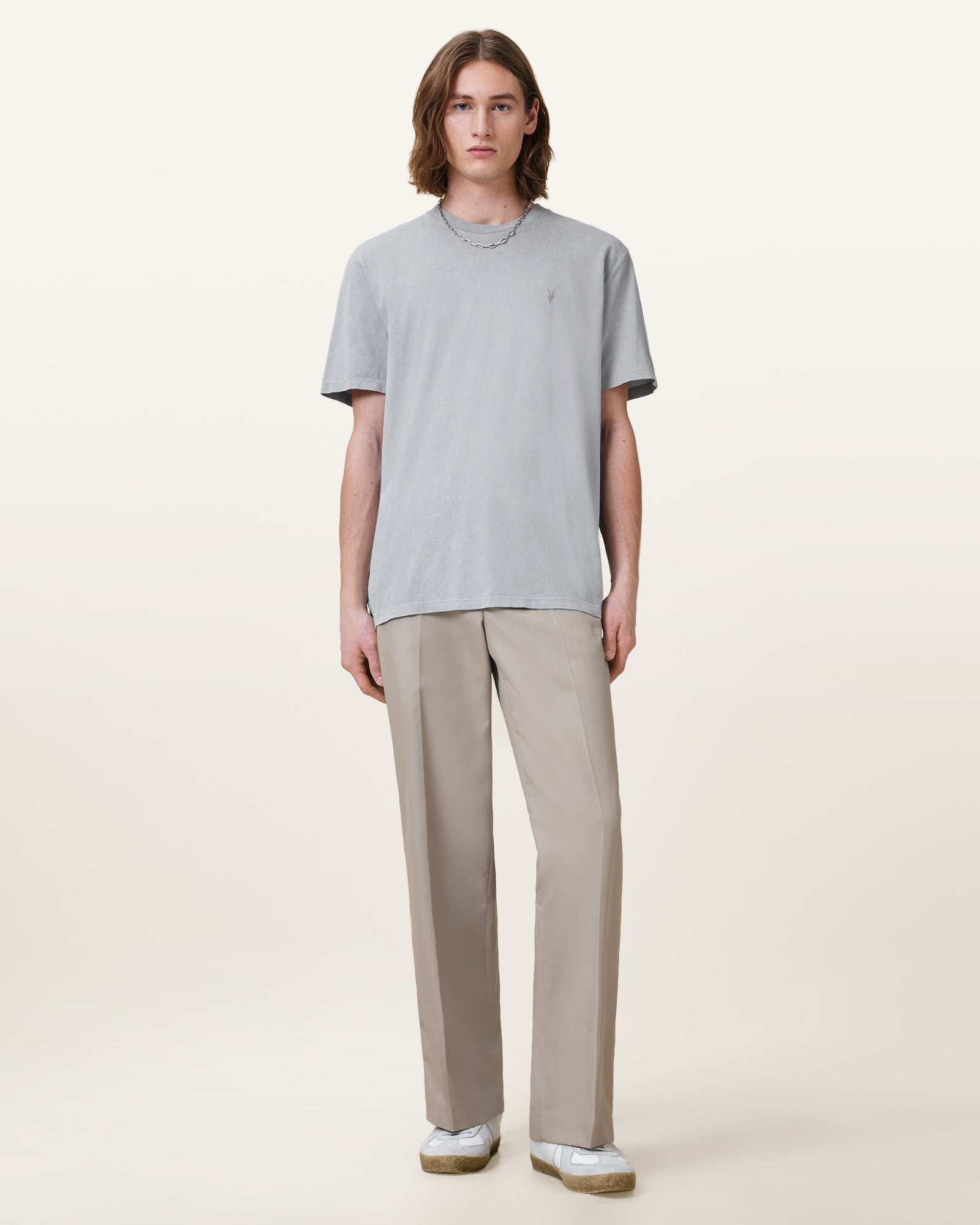 MACHINE GREY Color Saka SS Crew from AllSaints