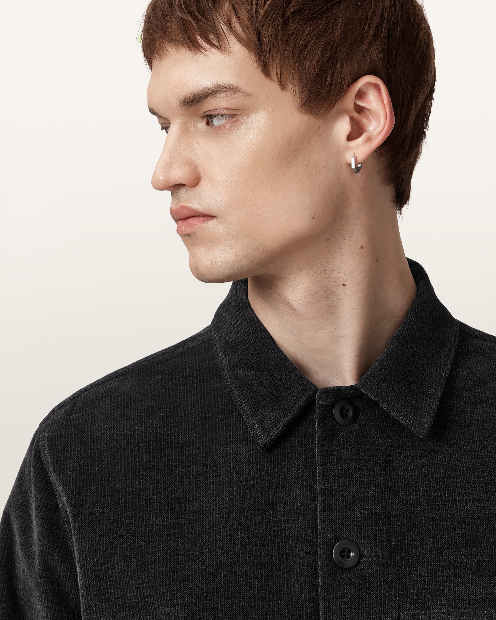 Faded Black Color Hawker LS Shirt from AllSaints