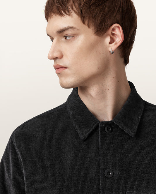 Faded Black Color Hawker LS Shirt from AllSaints