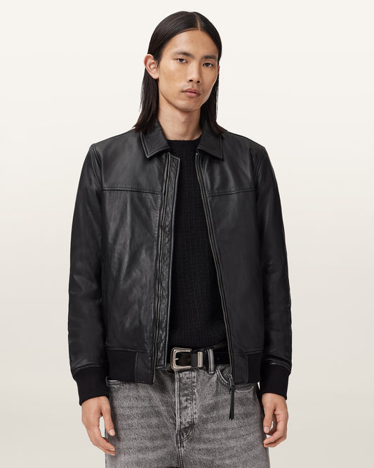 Black Color Rashford Leather Jacket from AllSaints