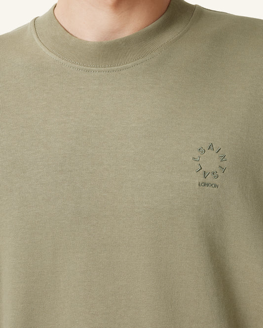 LIGHT ASH GREEN Color Haven SS Crew from AllSaints