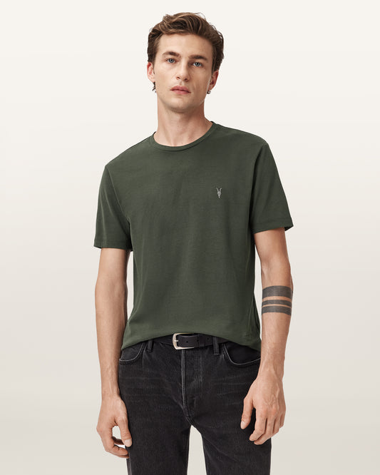 DUFFEL GREEN Color Brace SS Crew from AllSaints