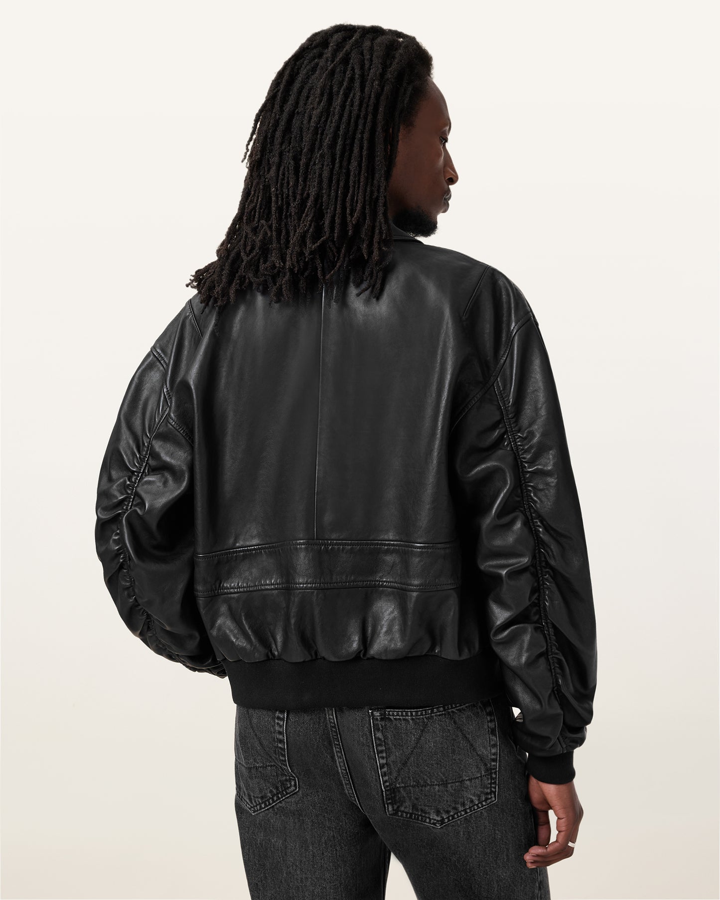 Marco Oversized Bomber Leather Jacket