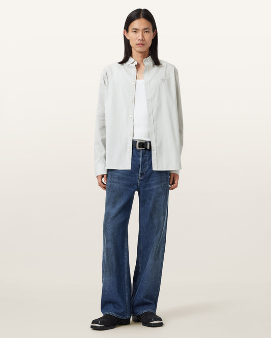 JETSTREAM WHITE Color Nolan LS Shirt from AllSaints