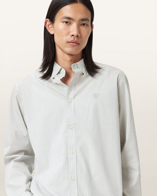 JETSTREAM WHITE Color Nolan LS Shirt from AllSaints