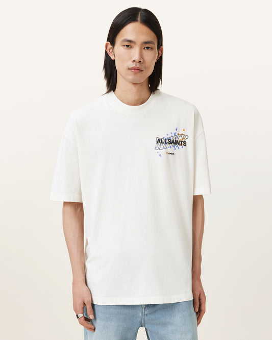 Chalk White Color Wavy SS Crew from AllSaints