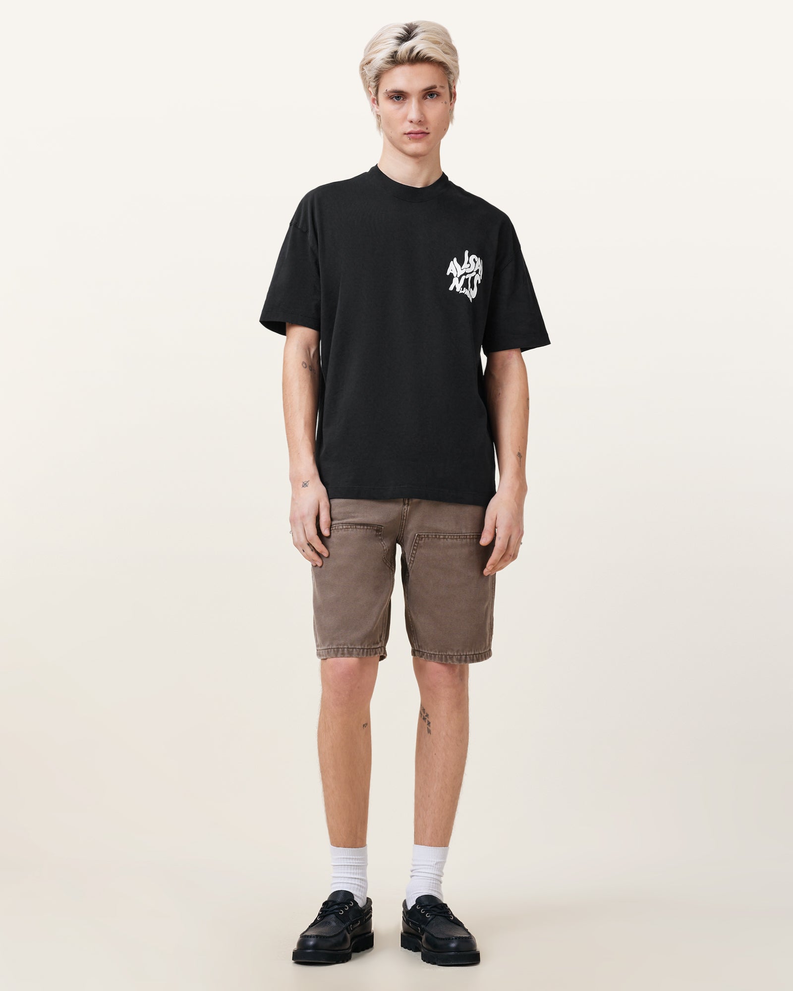 Jet Black Color Orlando SS Crew from AllSaints