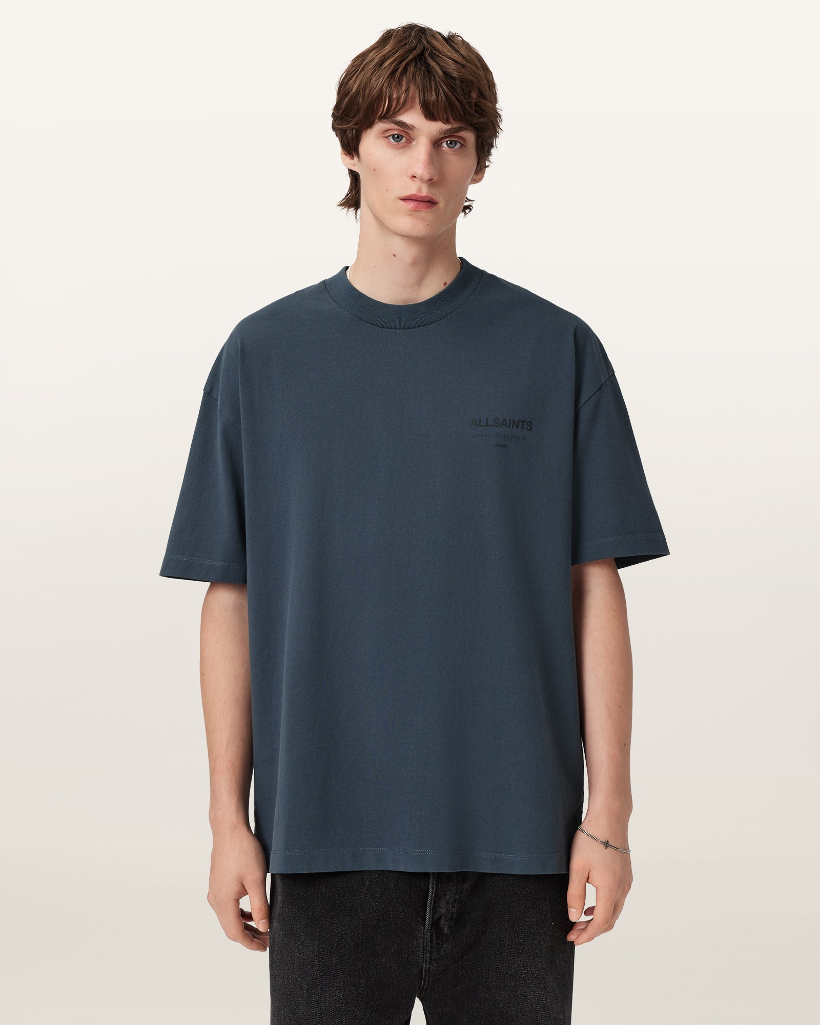 MOONSTONE BLUE Color Underground SS Crew from AllSaints