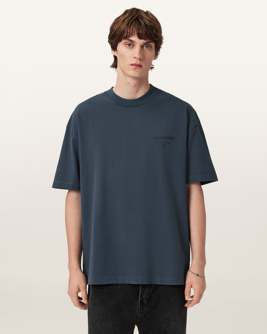 MOONSTONE BLUE Color Underground SS Crew from AllSaints