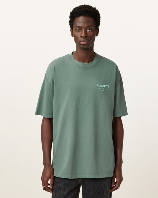 SMOKEY GREEN Color Underground SS Crew from AllSaints