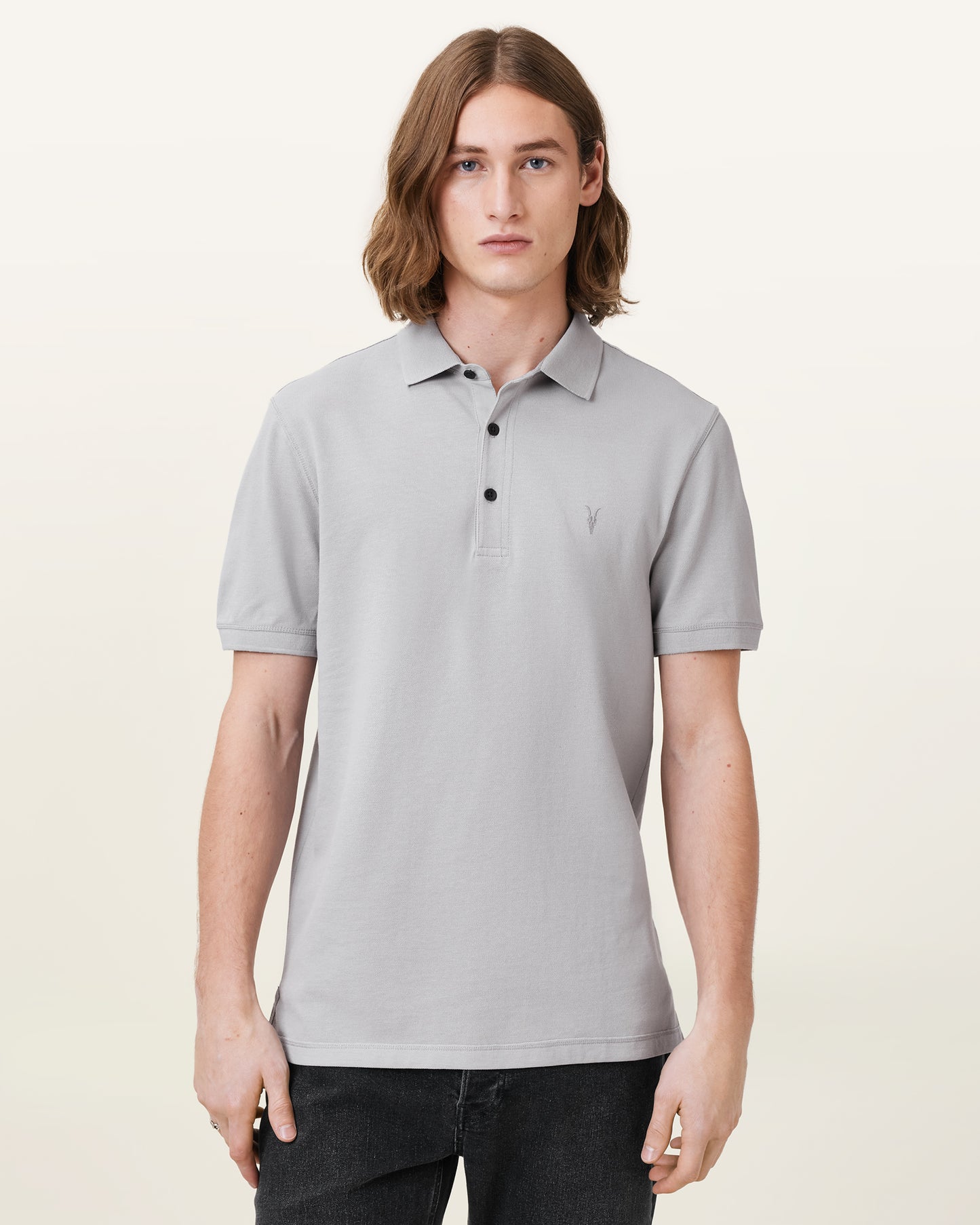MACHINE GREY Color Reform SS Polo from AllSaints