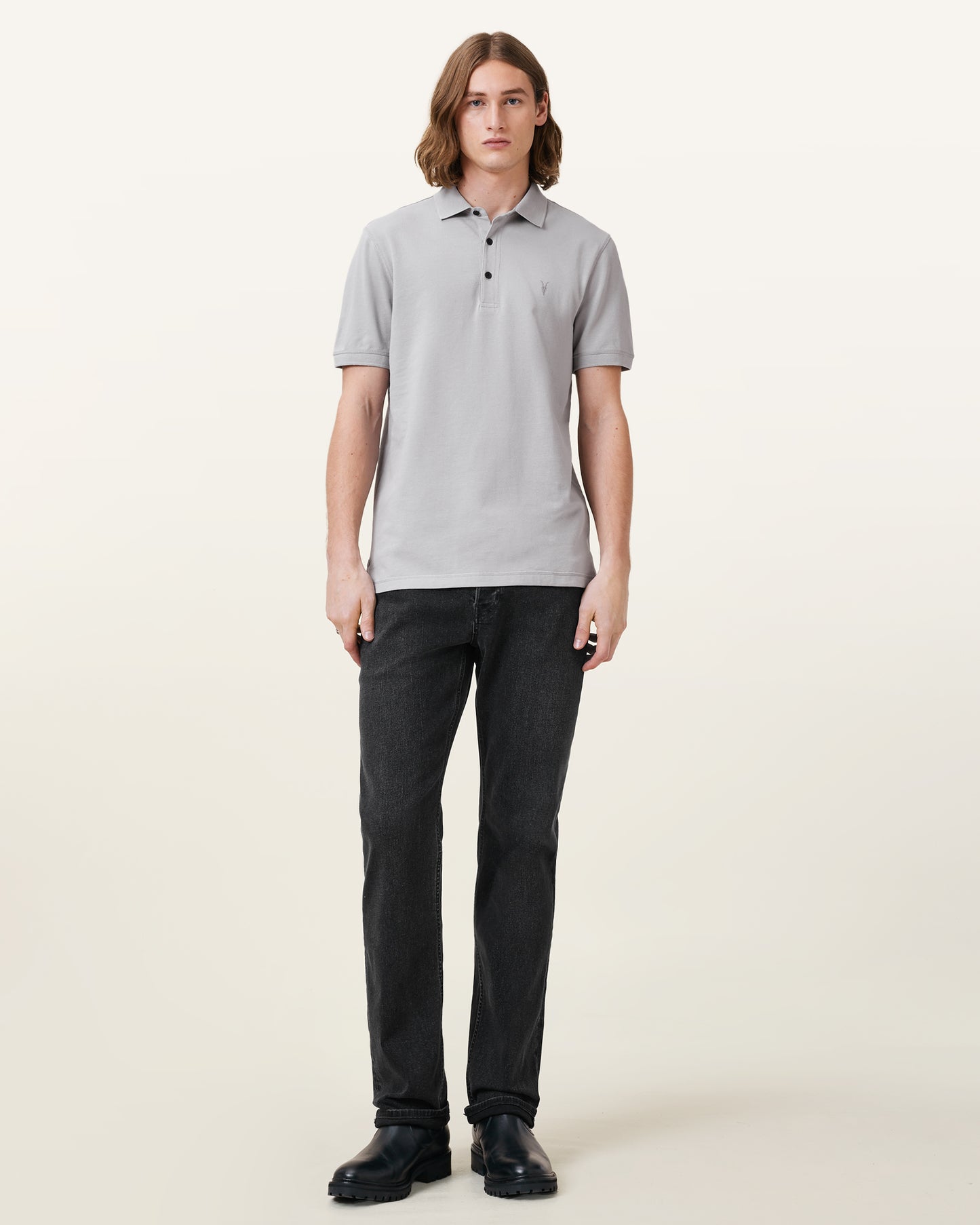 MACHINE GREY Color Reform SS Polo from AllSaints