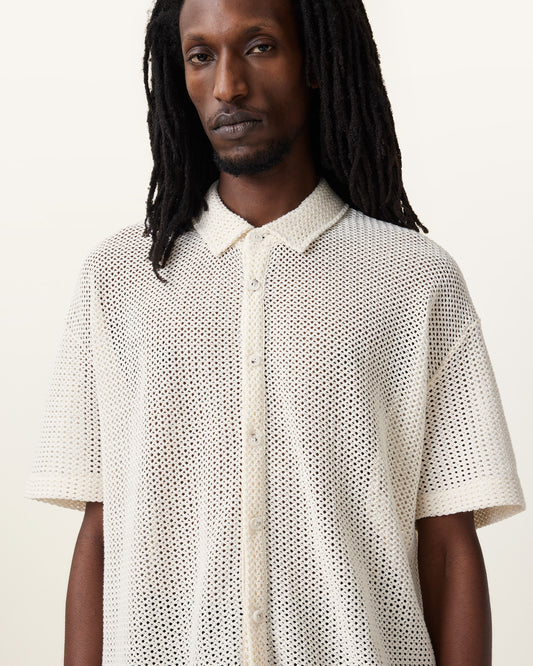 Chalk White Color Munroe SS Shirt from AllSaints