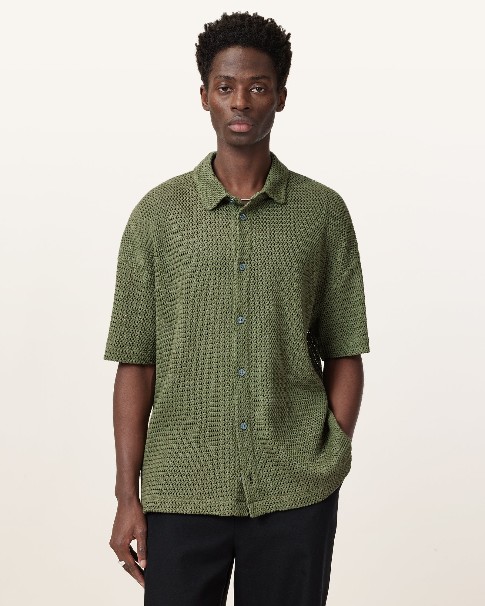 EDEN GREEN Color Munroe SS Shirt from AllSaints