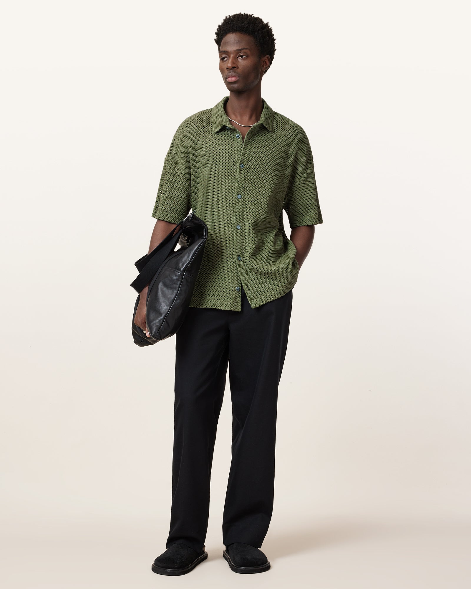 EDEN GREEN Color Munroe SS Shirt from AllSaints