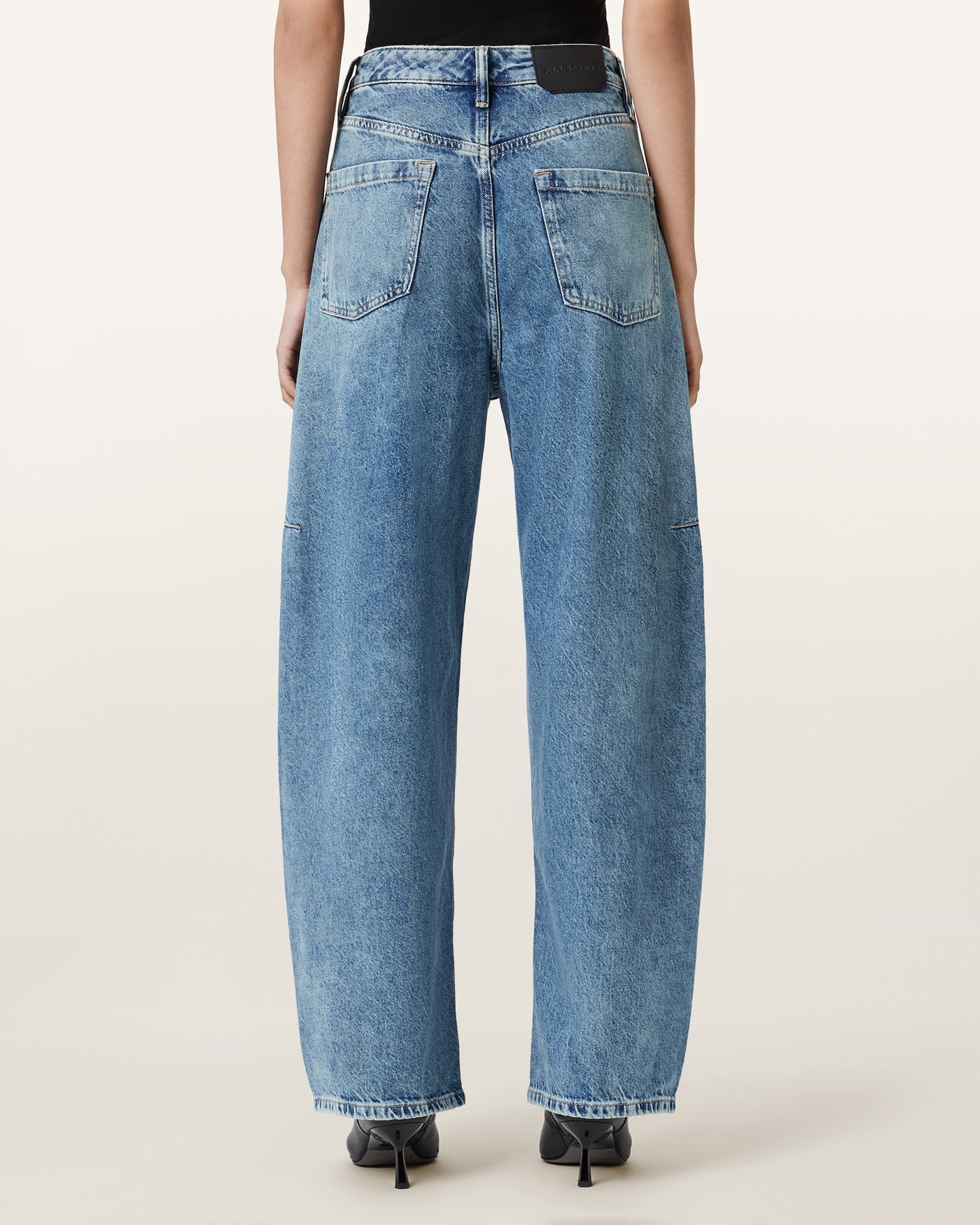 Mid Indigo Color Carter Barrel Jean from AllSaints