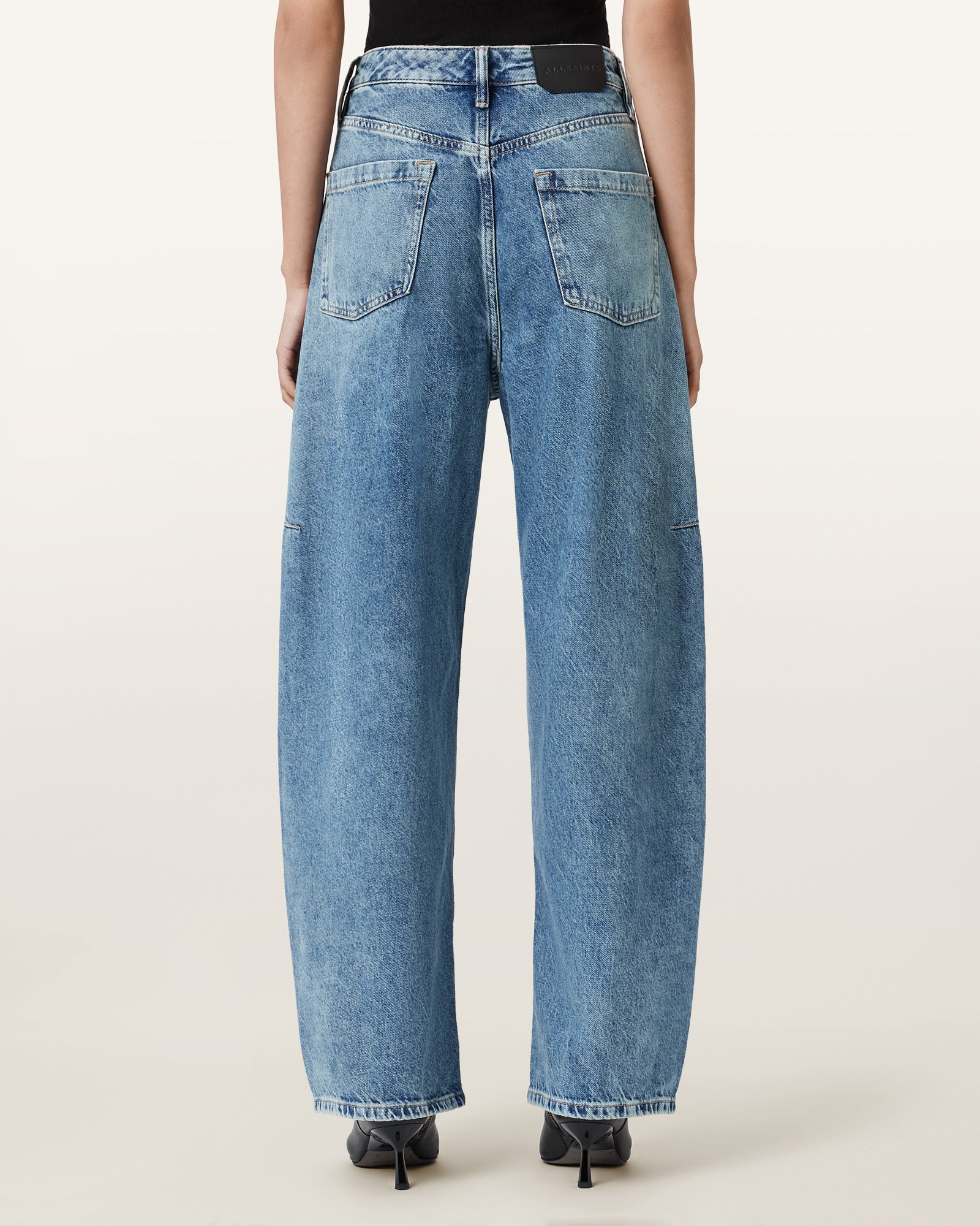Mid Indigo Color Carter Barrel Jean from AllSaints