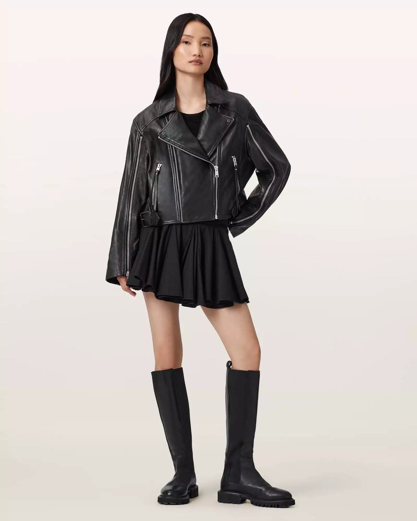 Masone Leather Biker Jacket