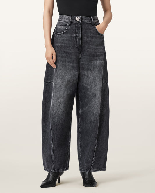 Washed Black Color Carter Barrel Jean from AllSaints