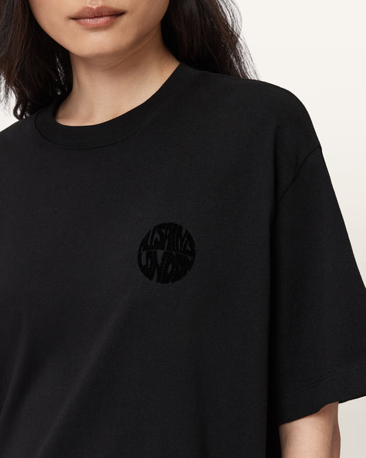 Black Color Zanda Tee from AllSaints