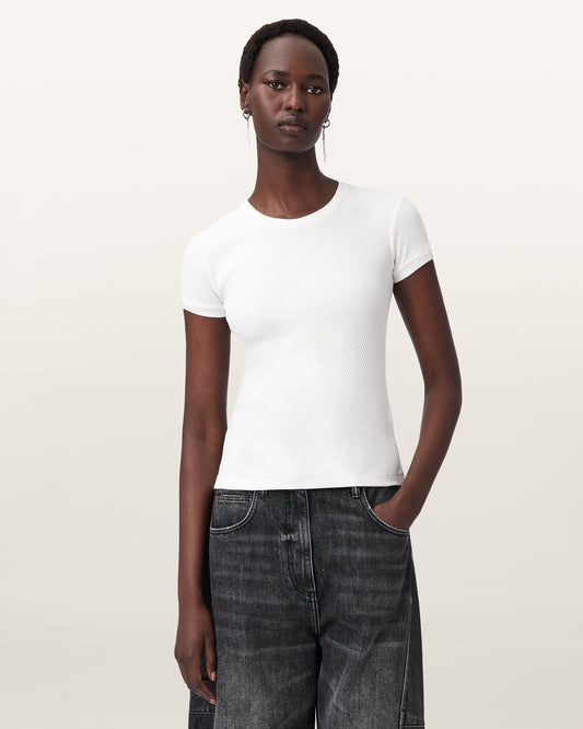 Chalk White Color Gia SS Tee from AllSaints