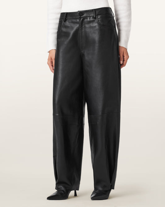 Black Color Jett Leather Trouser from AllSaints