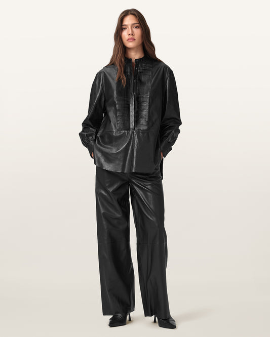 Black Color Ash Leather Trouser from AllSaints