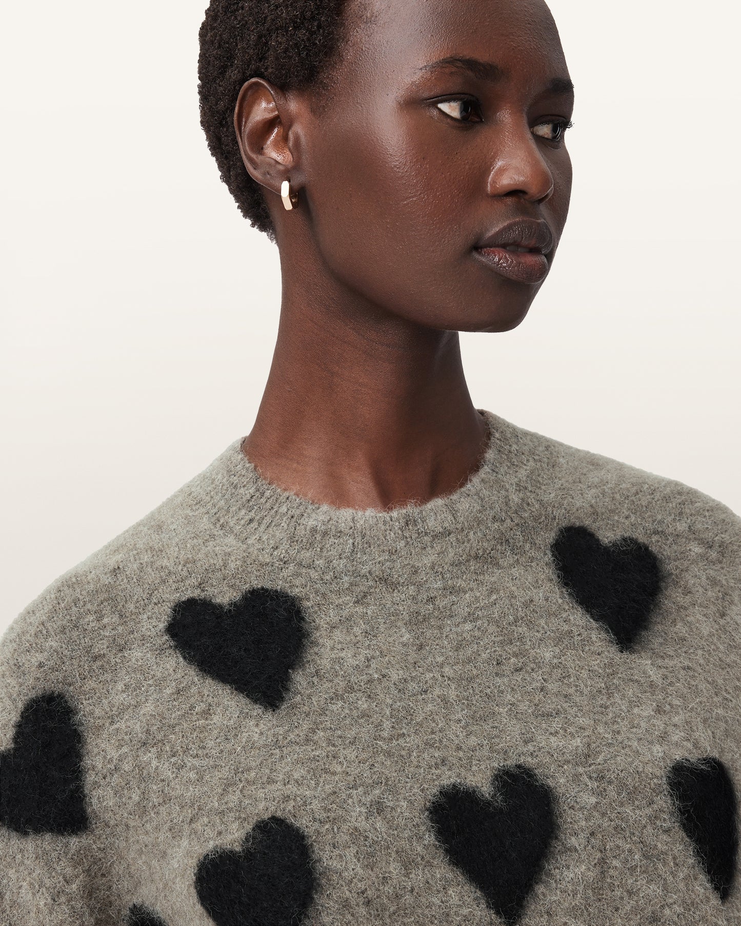 WALNUT BROWN/BLACK Color Amora Jumper from AllSaints