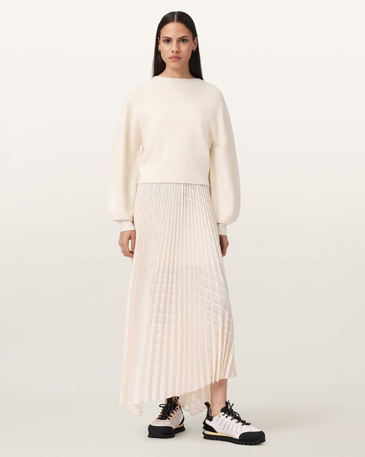SWAN WHITE Color Sinead Dress from AllSaints