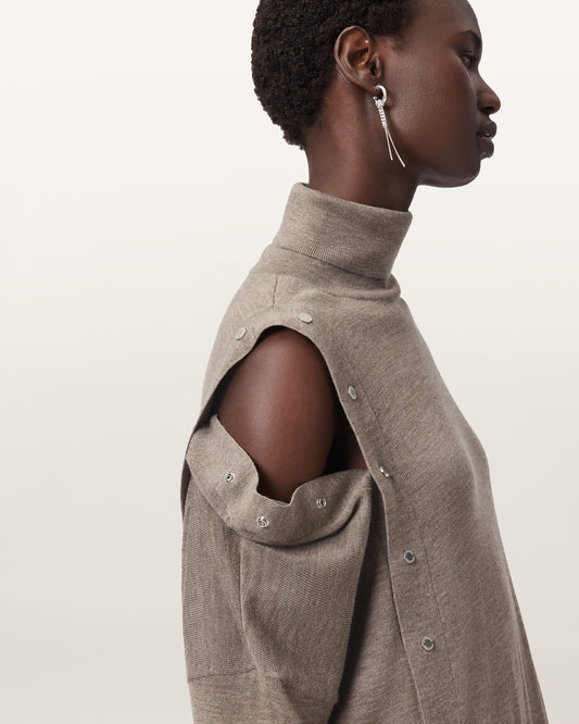 PINE BARK BROWN Color Umi Dress from AllSaints