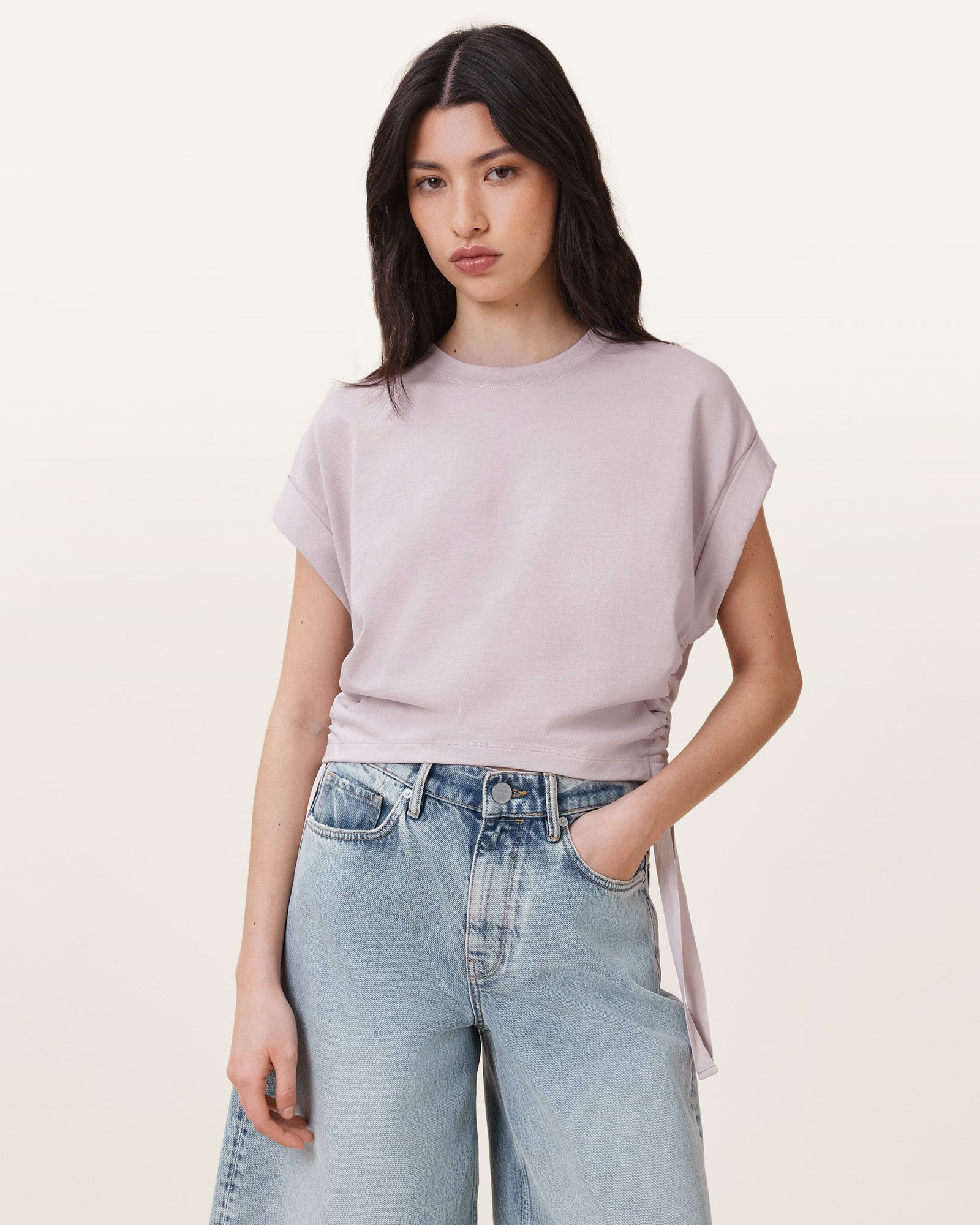 LILAC ASH PINK Color Mira Tee from AllSaints