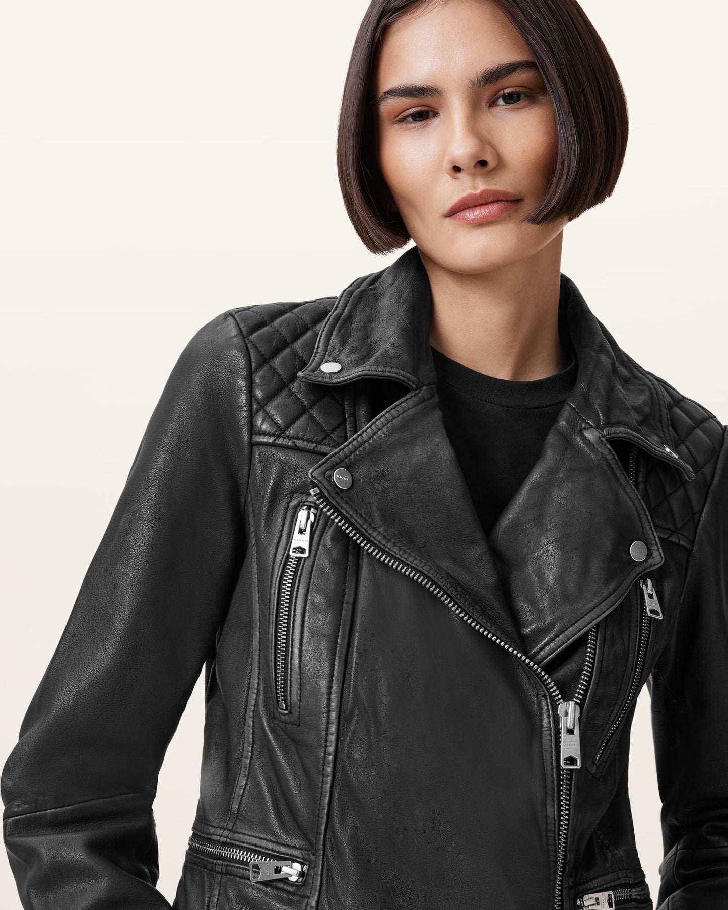 Cargo Biker Leather Jacket