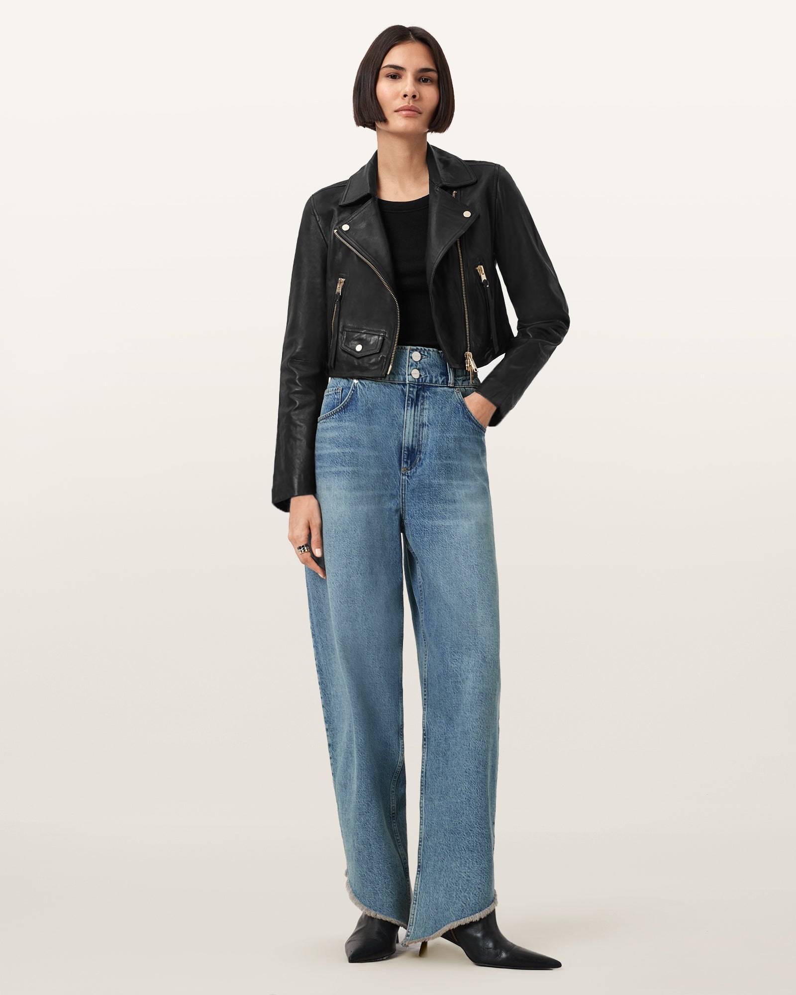 Elora Leather Biker Jacket