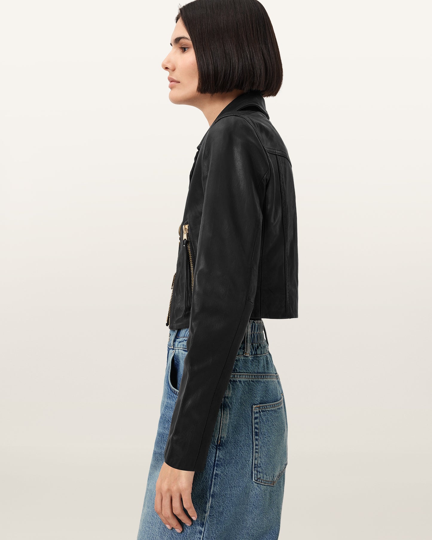 Elora Leather Biker Jacket