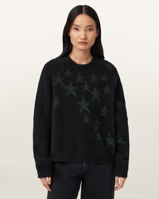 Black/Green Color Cosmos Jumper from AllSaints
