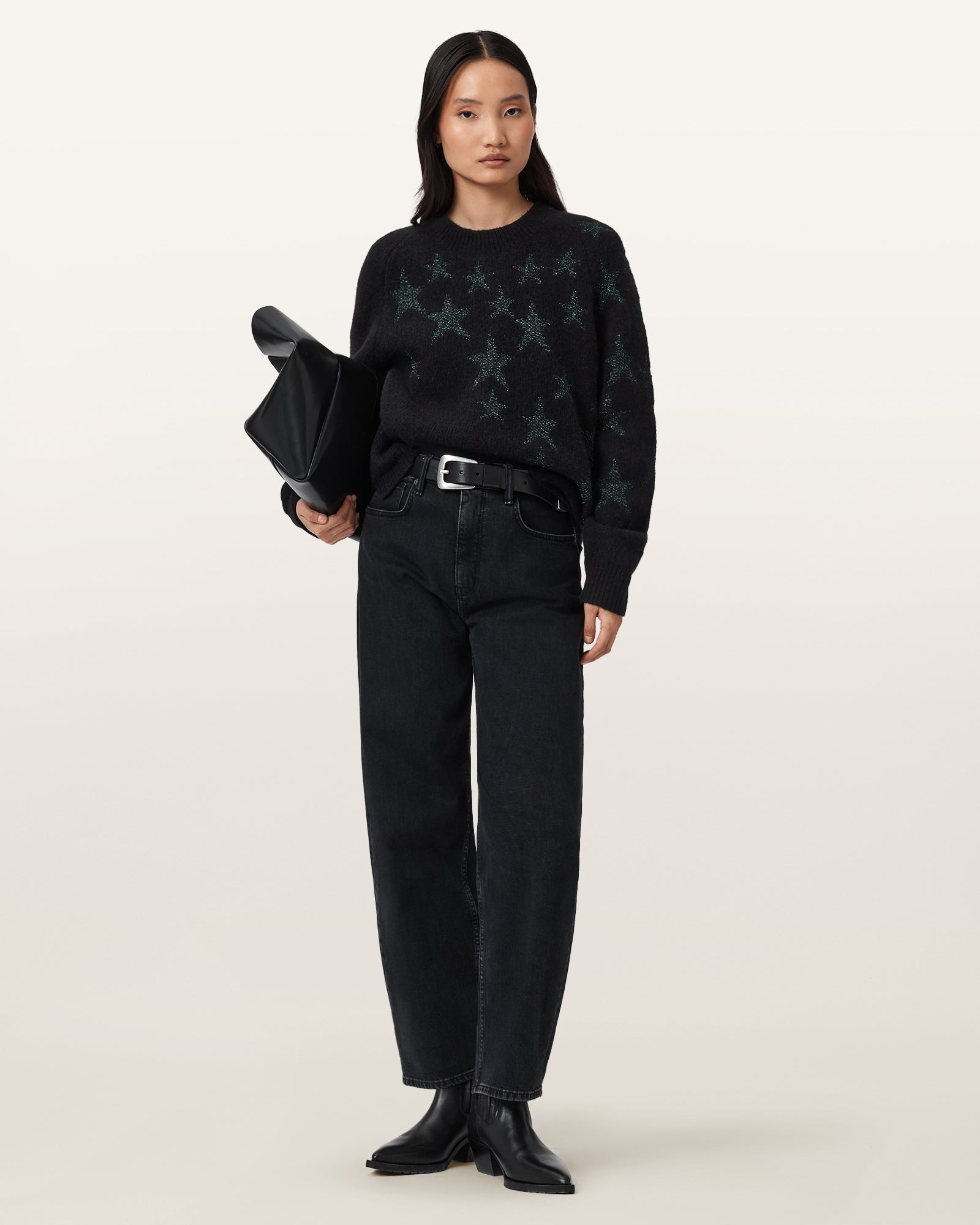 Black/Green Color Cosmos Jumper from AllSaints